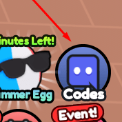 The Codes button in Tug of War!