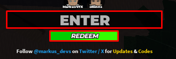 ENCHANTED enter codes box and redeem button