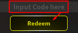 The "Input Code here" box and Redeem button in Combat Surf