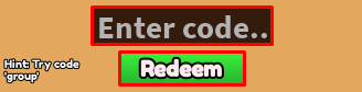 Aura Farm Boat Racing enter codes box and redeem button
