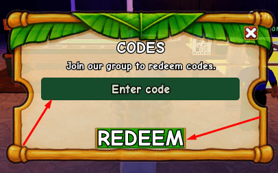 The Enter code box and REDEEM button in Ihaw Ihaw
