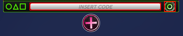 Squabble Game emter codes box and redeem button