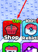 The Shop button in +1 Luck Per Step