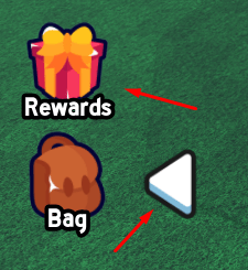 Arrow button and Rewards icon in Fake Dead or DIE