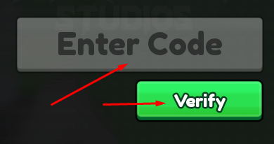 Enter Code box and Verify button to redeem codes in Sisyphus for Eggs!