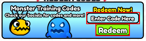 Monster Training enter codes box and redeem button