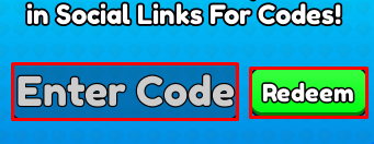 Brainrot Race enter codes box and redeem button