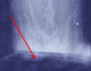 Fisch Ancient Isle under waterfall location