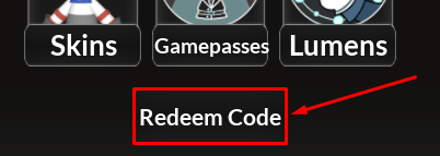 Anchored redeem code button