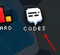 The CODES button in Meow Madness