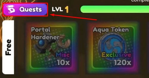 Athenyx Realm Battlepass quests button