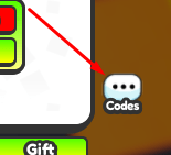 The Codes button in Yeet a Brainrot!