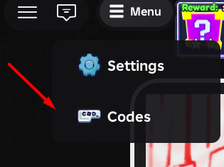 The Codes button in Phonk Clicker