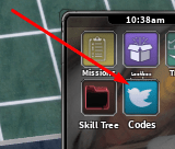 The Codes button in Devil Hunter