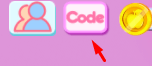 The "Code" button in My Hello Kitty Cafe