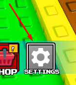 The SETTINGS button in Fly it!