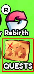 Tap infinity quests button