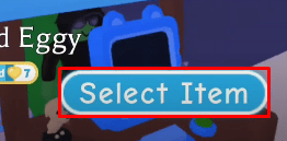 Adopt Me trade stand select item button