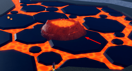 The magma geyser in Blox Fruits
