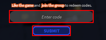 Rebound enter codes box and submit button