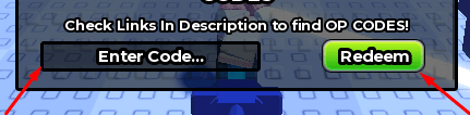 The Enter Code... box and Redeem button in +1 Weapon Fighting Escape
