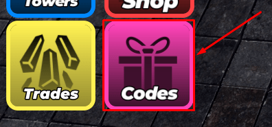 Cursed Tower Defense codes button