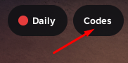 Codes button in MM2 of The Locust