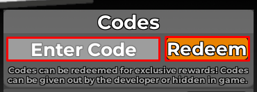 Core Factory enter codes box and redeem button