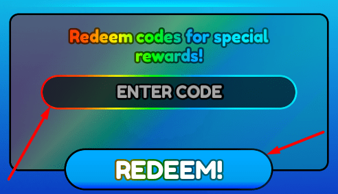 The ENTER CODE box and REDEEM! button in Sonic Speed Simulator
