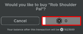 Slap Battles Tinkerer Glove Rob Shoulder Pal purchase menu