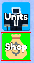 The shop button in Oldest T Tower Defense