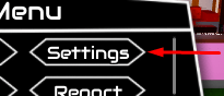 The Settings button in Dragon Ball Warriors