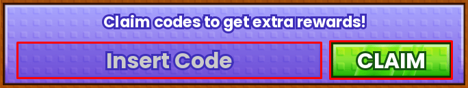 Garden vs Zombies insert code box and claim button