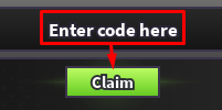 The "Enter code here" box and Claim button in Paperface Who's the Killer?
