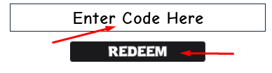 Enter Code Here box and REDEEM button to redeem codes in Planet Evolution X