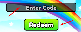The "Enter Code" box and Redeem button in Staff Training