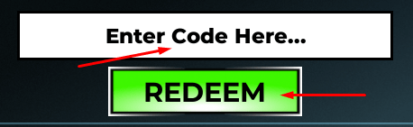 Enter Code Here box and REDEEM button to redeem codes in Haulers