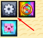 Gear icon in Click to Aura Farm!