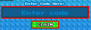 Swim with Brainrot enter codes box and claim button