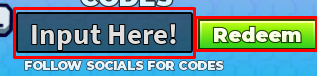 Roll to Defend codes section