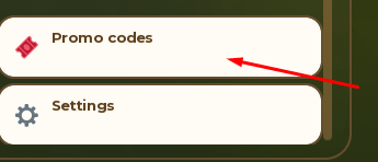 Promo codes button in Bloxodachi Life