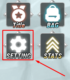 Sword Warriors: Cursed setting button