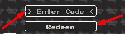 The code redeeming interface in Ultra Utmm Game