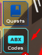 The Codes button in FLASHPOINT: Worlds Collide