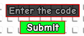 Untitled Skill Upgrade Game enter codes box and submit button