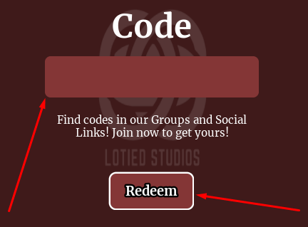 The blank box and Redeem button in Creepypastas Cards