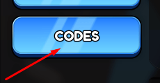 The CODES button in Collect Cat Cards!