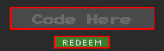 OBSCURE enter codes box and redeem button