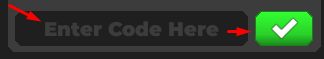 The "Enter Code Here" box and check button in Treasure Quest