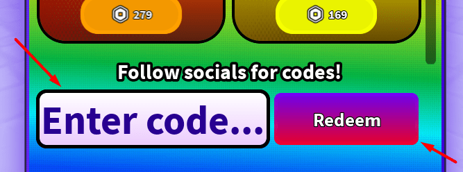 The Enter code... box and Redeem button in Squishy Dumpling Unboxing